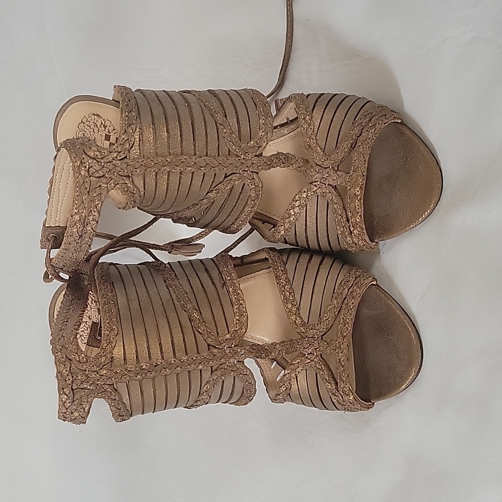 NEW Vince Camuto Kabira Sandals Bronze Heels Size 10 - Picture 11 of 12